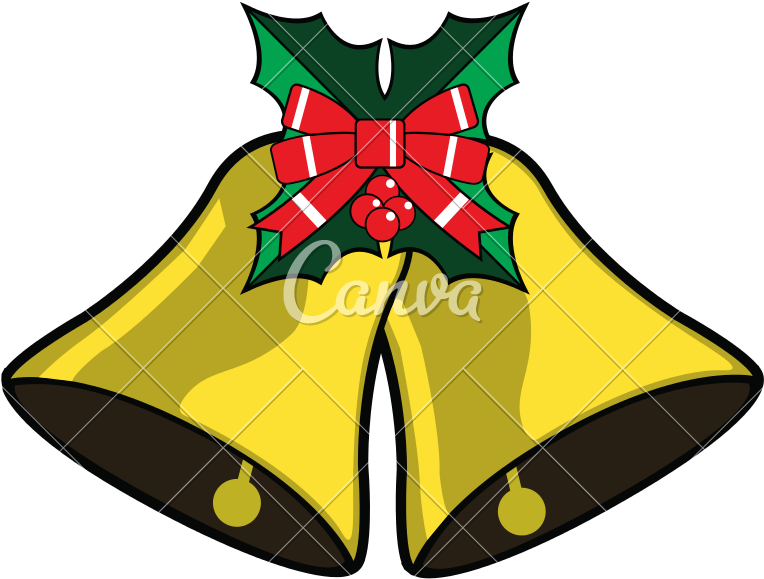 Isolated Pair Of Christmas Bells Icon - Isolated Pair Of Christmas Bells Icon (800x800)