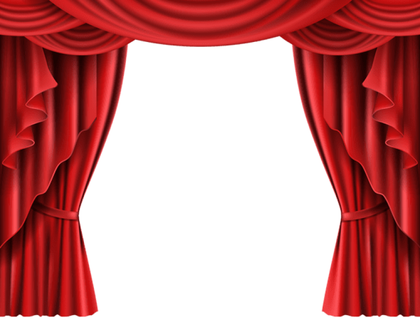 Download Red Theater Curtain Transparent Clipart Png - Download Red Theater Curtain Transparent Clipart Png (850x649)