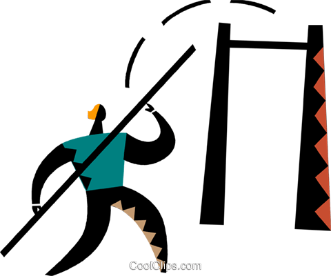 Pole Vaulter Royalty Free Vector Clip Art Illustration - Pole Vaulter Royalty Free Vector Clip Art Illustration (480x400)