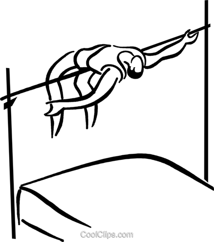 Pole Vaulter Royalty Free Vector Clip Art Illustration - Pole Vaulter Royalty Free Vector Clip Art Illustration (424x480)