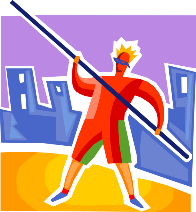 Vector Illustration Of Track And Field Athletic Sport - Vector Illustration Of Track And Field Athletic Sport (647x700)