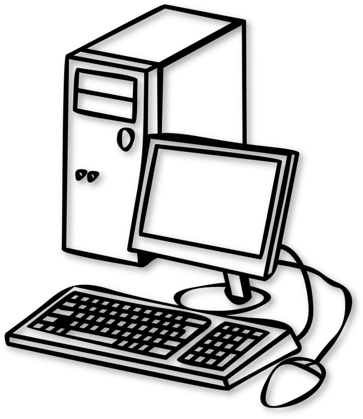 Desktop Computer Clipart - Desktop Computer Clipart (1253x1445)