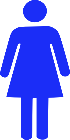 Original Png Clip Art File Woman Silhouette Blue Svg - Original Png Clip Art File Woman Silhouette Blue Svg (300x597)