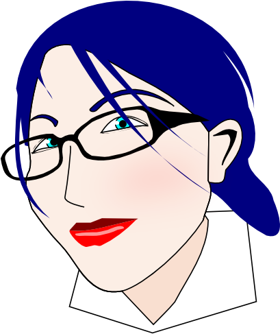 Blue Haired Woman Svg Clip Arts 408 X 595 Px - Blue Haired Woman Svg Clip Arts 408 X 595 Px (408x595)