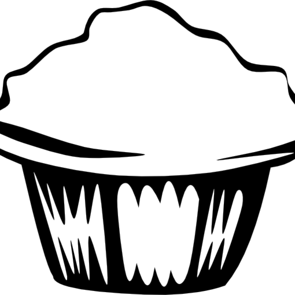 Cupcake Clipart Outline Cupcake Outline Clipart Black - Cupcake Clipart Outline Cupcake Outline Clipart Black (1024x1024)