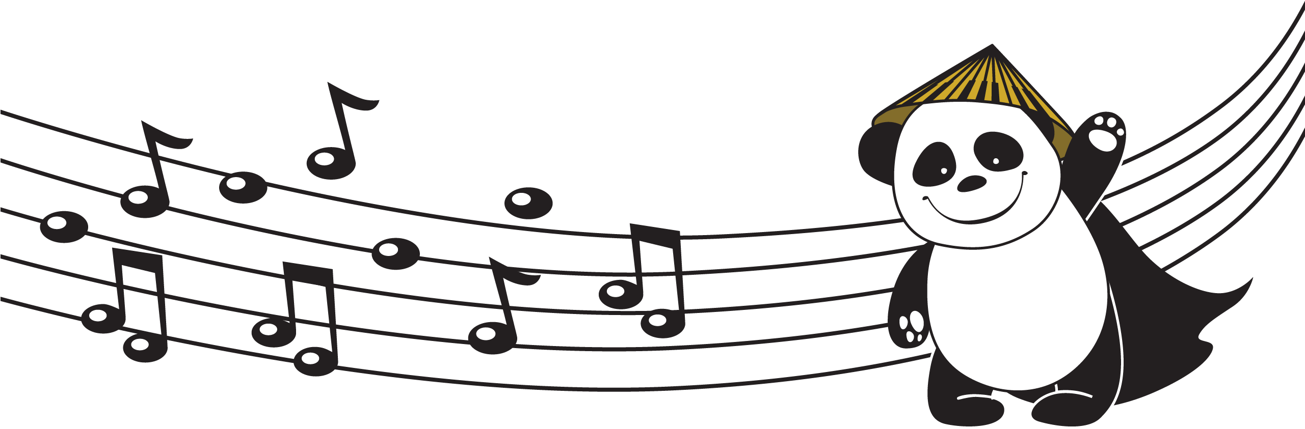 Piano Hero Panda - Piano Hero Panda (2560x960)