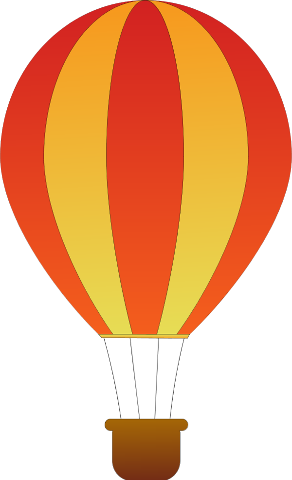 Clipart Free Download Free Hot Air Balloon Outline - Clipart Free Download Free Hot Air Balloon Outline (600x985)