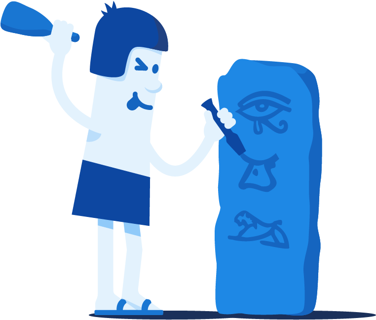 Logo Design Represented With Egyptian Craftsman Illustration - Logo Design Represented With Egyptian Craftsman Illustration (801x700)