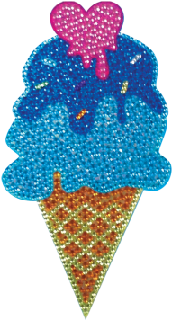 Melting Heart Cone Rhinestone Decals - Melting Heart Cone Rhinestone Decals (415x415)