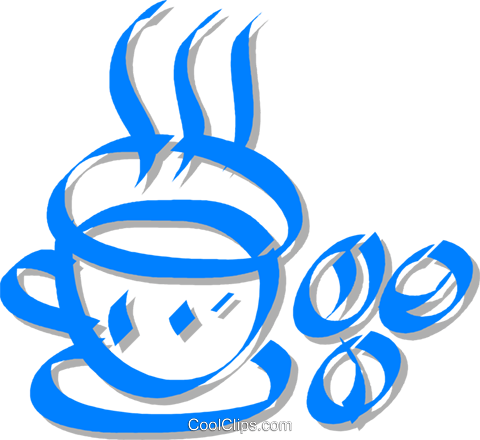 Cup Of Coffee With Coffee Beans Royalty Free Vector - Cup Of Coffee With Coffee Beans Royalty Free Vector (480x440)