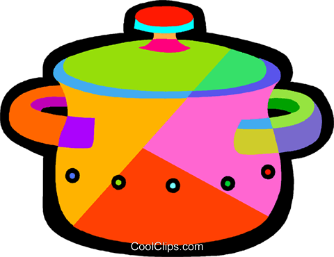 Cooking Pots Royalty Free Vector Clip Art Illustration - Cooking Pots Royalty Free Vector Clip Art Illustration (480x370)