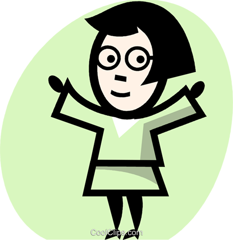 Women With Open Arms Royalty Free Vector Clip Art Illustration - Women With Open Arms Royalty Free Vector Clip Art Illustration (467x480)