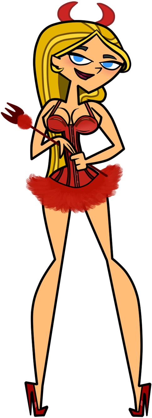 Lindsay As A Devil By Evaheartsart - Lindsay As A Devil By Evaheartsart (575x1390)