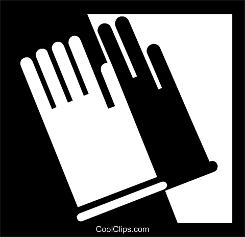 Rubber Gloves Royalty Free Vector Clip Art Illustration - Rubber Gloves Royalty Free Vector Clip Art Illustration (480x464)