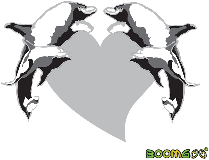 Dolphin Clipart Mother Child - Dolphin Clipart Mother Child (800x613)