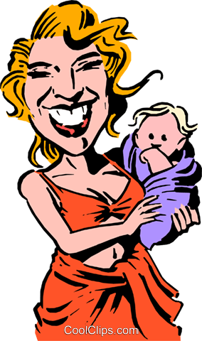 Cartoon Mother & Child Royalty Free Vector Clip Art - Cartoon Mother & Child Royalty Free Vector Clip Art (284x480)