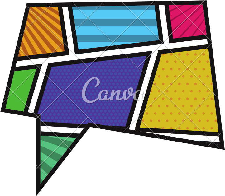 Colorful Rectangle Callout In Pop Art - Colorful Rectangle Callout In Pop Art (800x800)