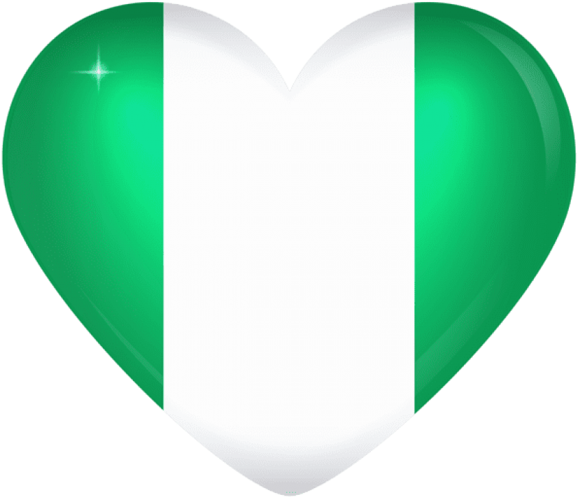 Download Nigeria Large Heart Flag Clipart Png Photo - Download Nigeria Large Heart Flag Clipart Png Photo (850x733)