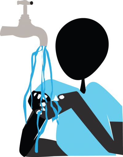 A Child Drinking Water - A Child Drinking Water (400x509)