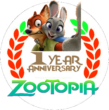 Zootopia 1-year Anniversary Badge By Lorenzsandi - Zootopia 1-year Anniversary Badge By Lorenzsandi (383x385)