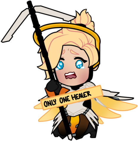 Mercy Overwatch Angela Ziegler Chibi Tag Chibi - Mercy Overwatch Angela Ziegler Chibi Tag Chibi (500x500)