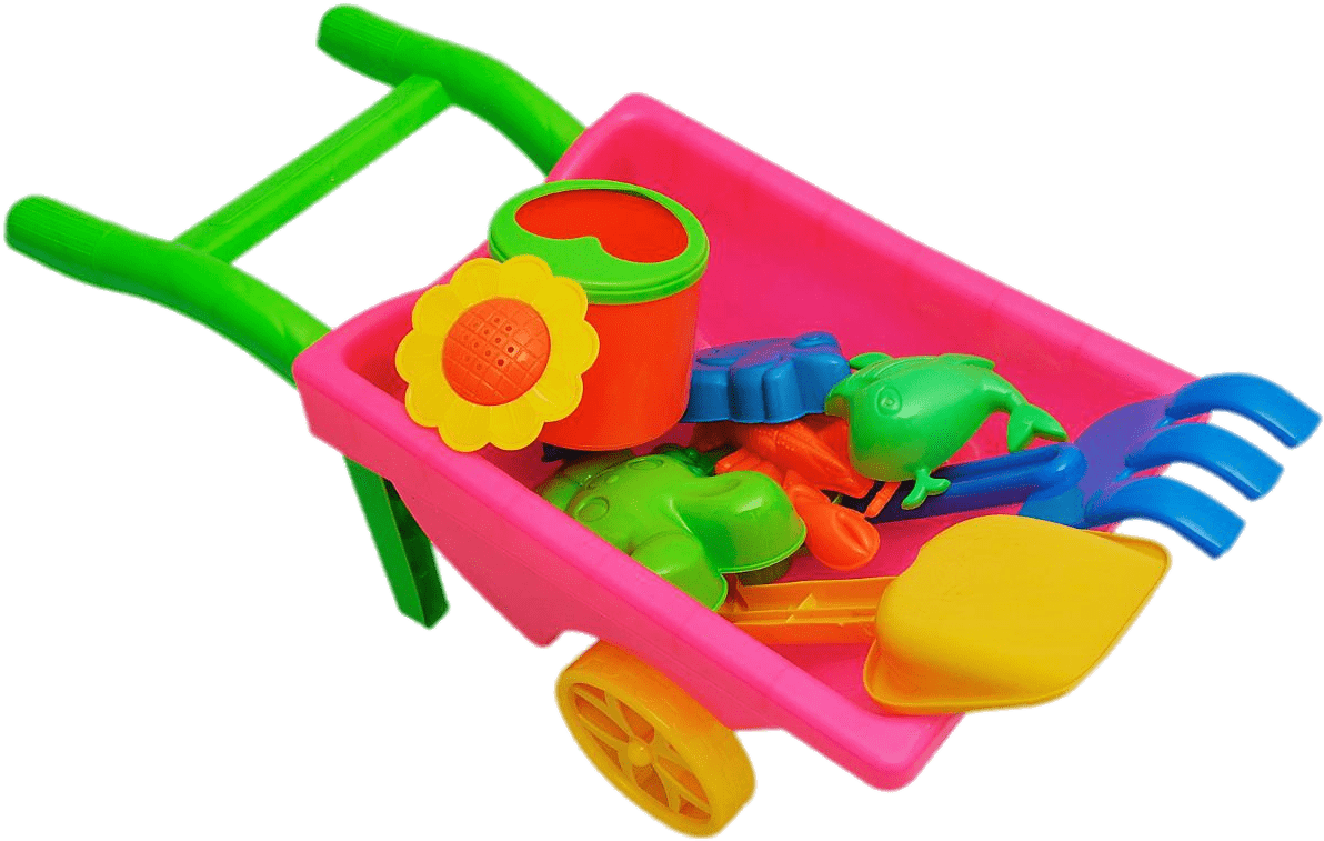 Svg Library Stock Beach Toys In Wheelbarrow Transparent - Svg Library Stock Beach Toys In Wheelbarrow Transparent (1200x763)