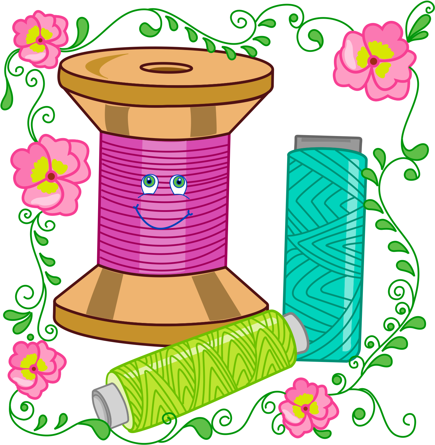 Clip Royalty Free Stock Sewing Characters Designs For - Clip Royalty Free Stock Sewing Characters Designs For (1500x1500)