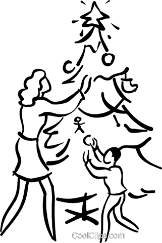 Christmas Scene Royalty Free Vector Clip Art Illustration - Christmas Scene Royalty Free Vector Clip Art Illustration (321x480)