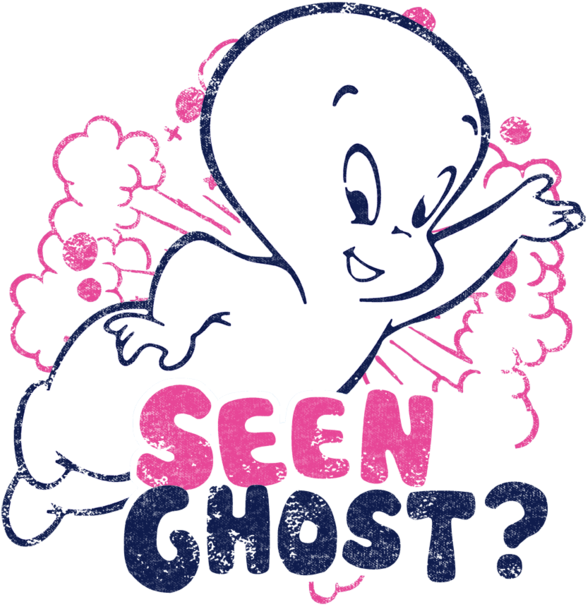 Casper The Friendly Ghost Seen A Ghost Men's Regular - Casper The Friendly Ghost Seen A Ghost Men's Regular (600x677)