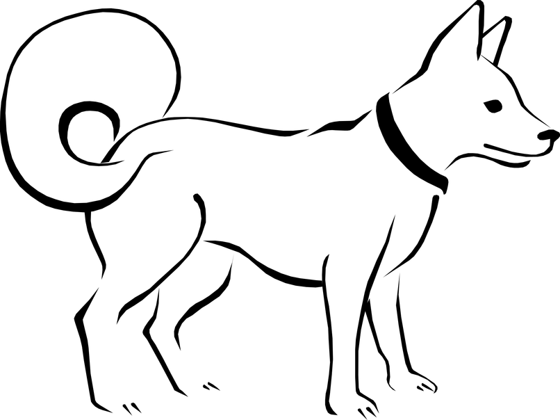 Dog Images Clip Art Black And White - Dog Images Clip Art Black And White (806x604)