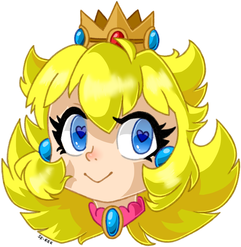 Princess Peach Headshot By Sk-ree - Princess Peach Headshot By Sk-ree (884x904)