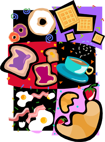 Breakfast Toast, Bacon, Eggs, Bagel Royalty Free Vector - Breakfast Toast, Bacon, Eggs, Bagel Royalty Free Vector (353x480)