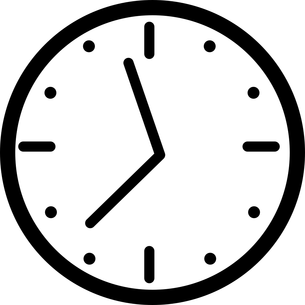 Clipart Transparent Stock Round Wall Clock Svg Png - Clipart Transparent Stock Round Wall Clock Svg Png (980x980)