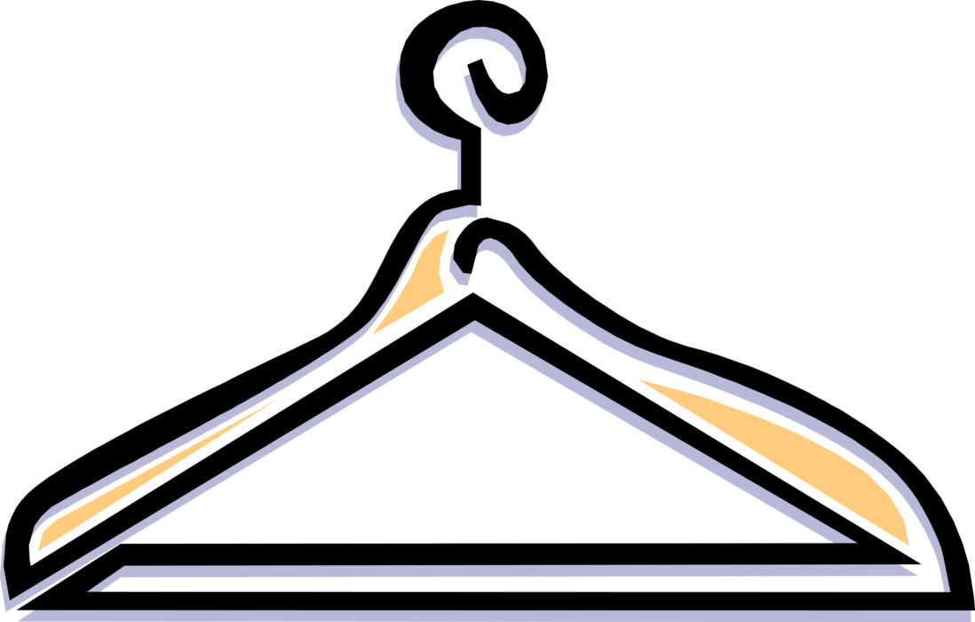 Vector Illustration Of Clothes Hanger Or Coat Hanger - Vector Illustration Of Clothes Hanger Or Coat Hanger (1098x700)