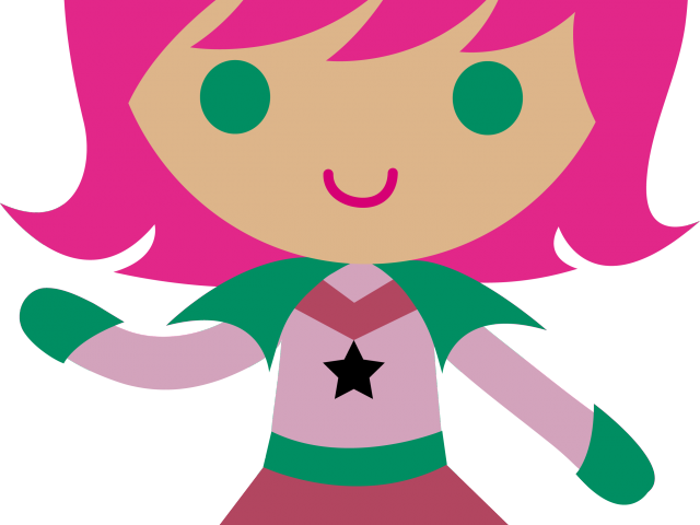 Pink Hair Clipart Alien Girl - Pink Hair Clipart Alien Girl (640x480)