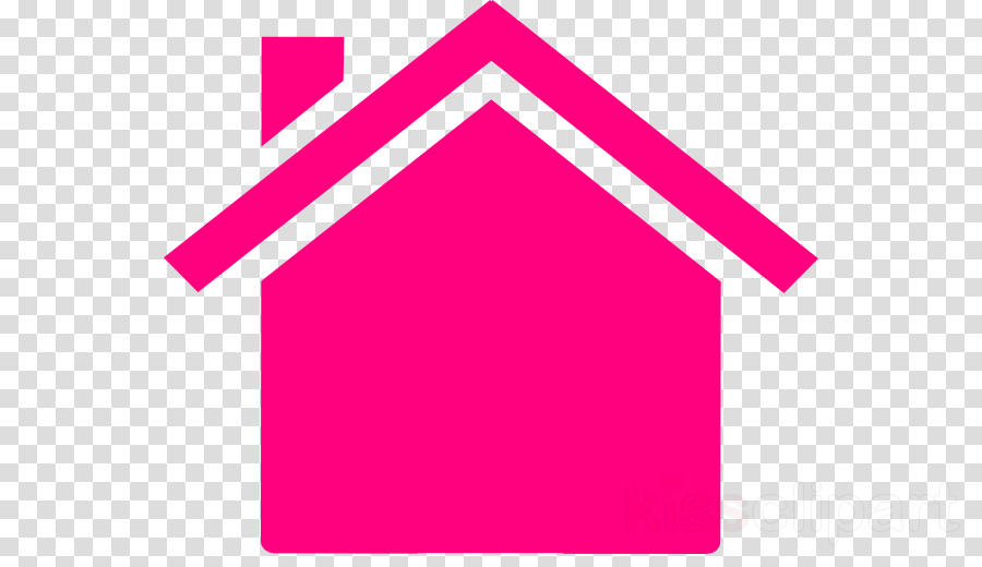 One Story Pink House Clipart House Home Clip Art - One Story Pink House Clipart House Home Clip Art (900x520)