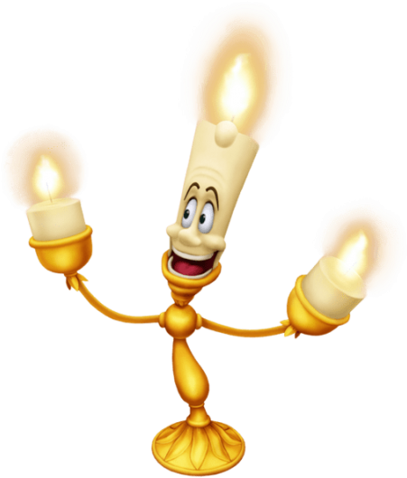 Download Lumiere Beauty And The Beast Cartoon Transparent - Download Lumiere Beauty And The Beast Cartoon Transparent (480x535)