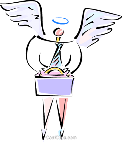 Man With Angel Wings Royalty Free Vector Clip Art Illustration - Man With Angel Wings Royalty Free Vector Clip Art Illustration (413x480)