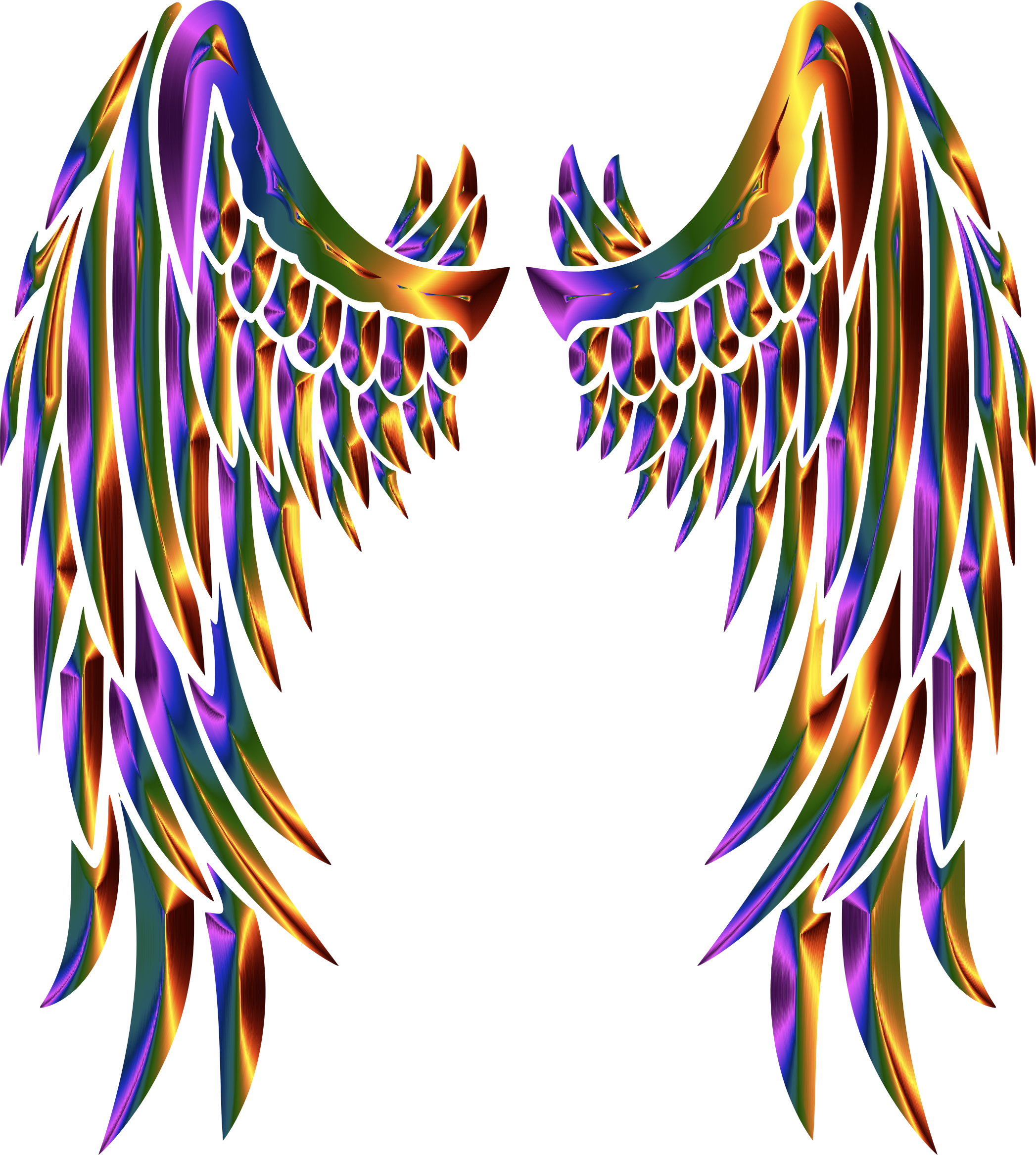 Clipart Chromatic Angel Wings Within Angel Wings Clipart - Clipart Chromatic Angel Wings Within Angel Wings Clipart (2094x2334)