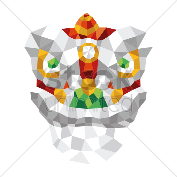 Lion Head Geometric Design Vector Image Graphic - Lion Head Geometric Design Vector Image Graphic (600x600)