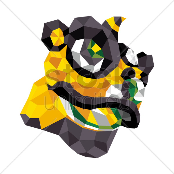 Lion Head Geometric Design Vector Image Graphic - Lion Head Geometric Design Vector Image Graphic (600x600)