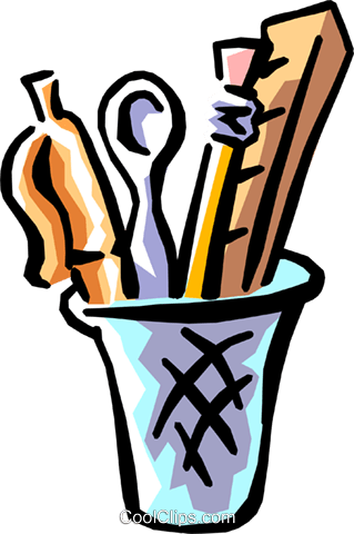 Office Supplies Royalty Free Vector Clip Art Illustration - Office Supplies Royalty Free Vector Clip Art Illustration (319x480)