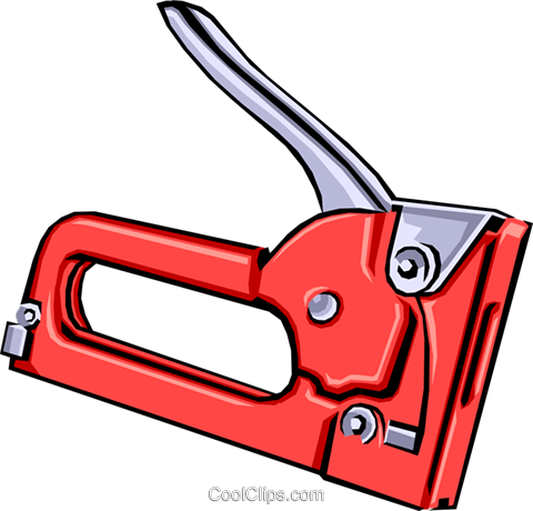 Staple Gun Royalty Free Vector Clip Art Illustration - Staple Gun Royalty Free Vector Clip Art Illustration (480x460)
