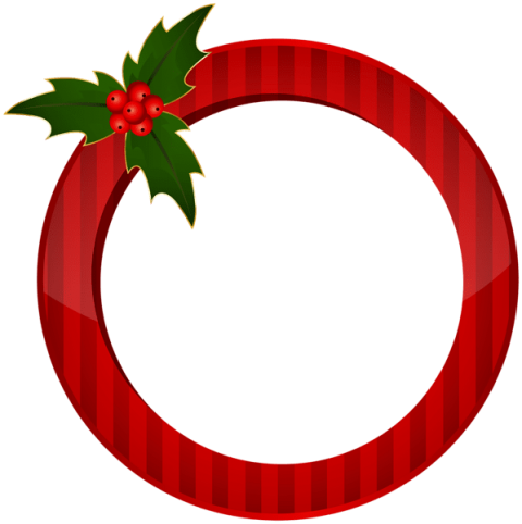 Christmas Round Red Frame Transparent Png - Christmas Round Red Frame Transparent Png (480x482)