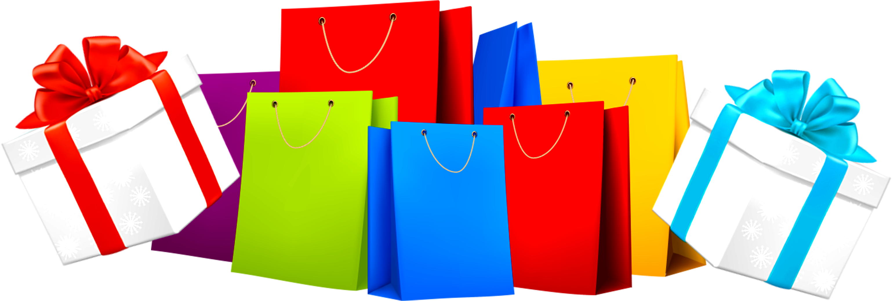 Bags Vector Gift Bag - Bags Vector Gift Bag (3959x1517)