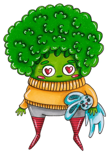 “little Broccoli” Stickers Set For Telegram - “little Broccoli” Stickers Set For Telegram (512x512)