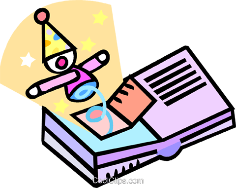 Pop Up Book Royalty Free Vector Clip Art Illustration - Pop Up Book Royalty Free Vector Clip Art Illustration (480x381)