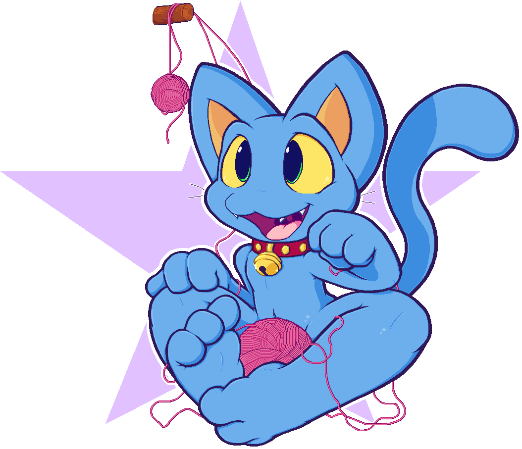 Blue Kitty Has Yarn By No Body The Dragon On Deviantart - Blue Kitty Has Yarn By No Body The Dragon On Deviantart (1064x917)