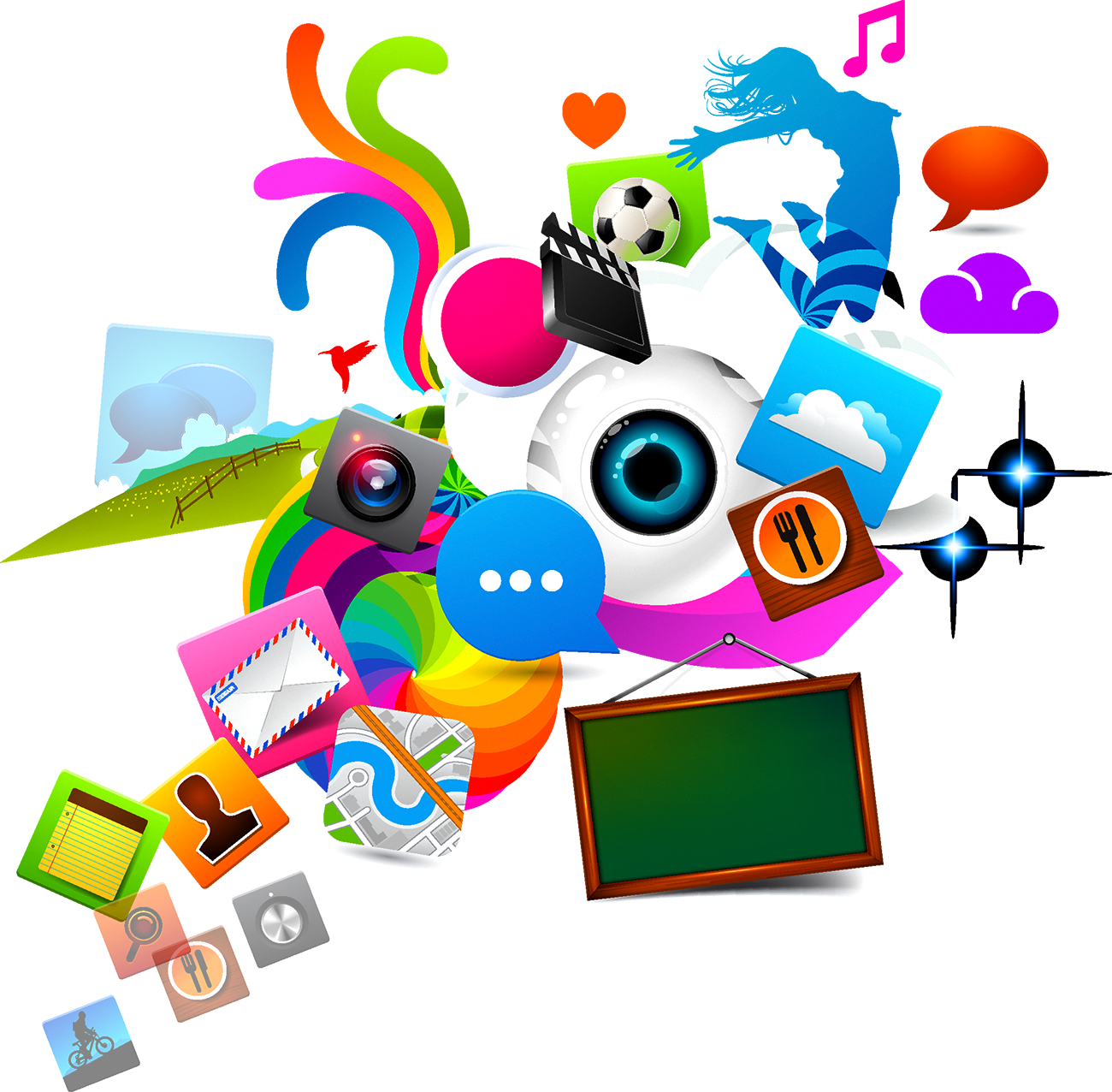 Black And White Stock Educational Technology Clip Art - Black And White Stock Educational Technology Clip Art (1300x1276)