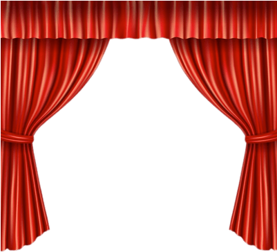 Open Red Stage Curtains With Tie Backs - Open Red Stage Curtains With Tie Backs (400x400)